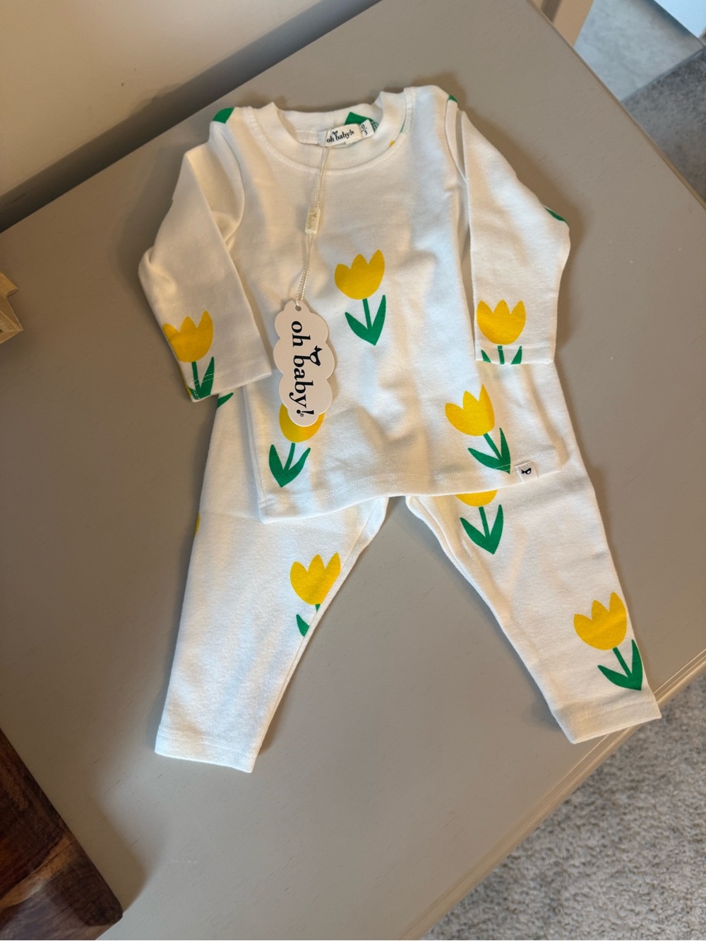 Oh baby! Two piece set yellow tulip